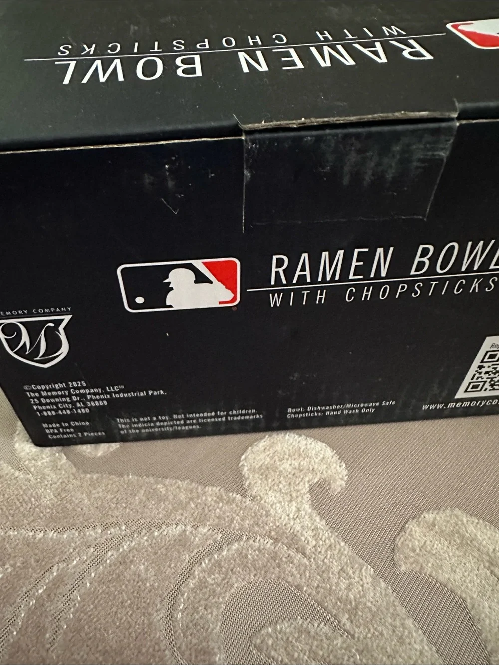 Los Angeles Dodgers Ramen Bowl with Chopsticks - White and Navy